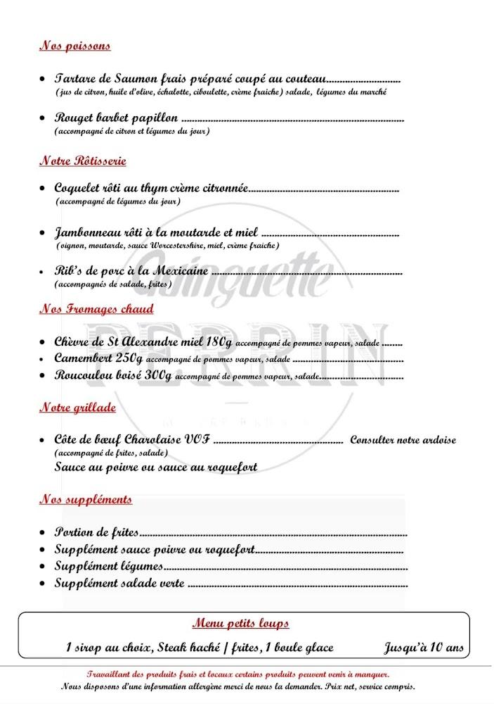 Guinguette PERRIN - Menu Image 1